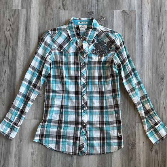 Ariat Cybil Fitted Snap Front Shirt, Size S - Picture 7 of 10